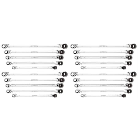 K-Tool International 4 Sets of 5 Pc Metric Double Box Univ Spline 90 Tooth KTIXDKITDBM10